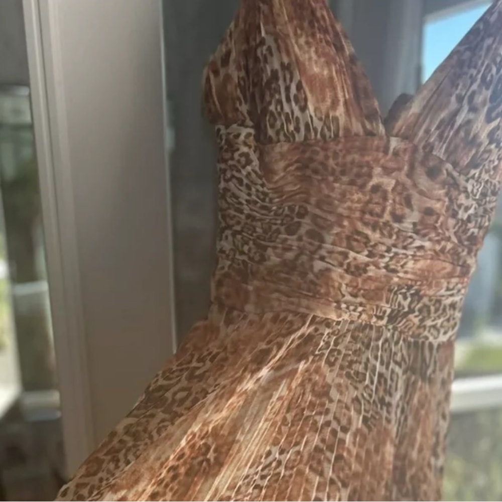 Escada Leopard Print Maxi Dress